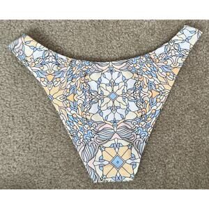 J Crew re-Imagined Curved Colorful Waist Bikini Bottom Women Small New W/Tags